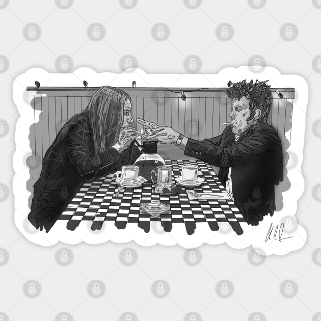 Coffee & Cigarettes Sticker by 51Deesigns